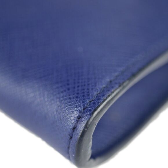 Prada Saffiano Blue Leather Clutch Bag (Pre-Owned) - Picture 9 of 9